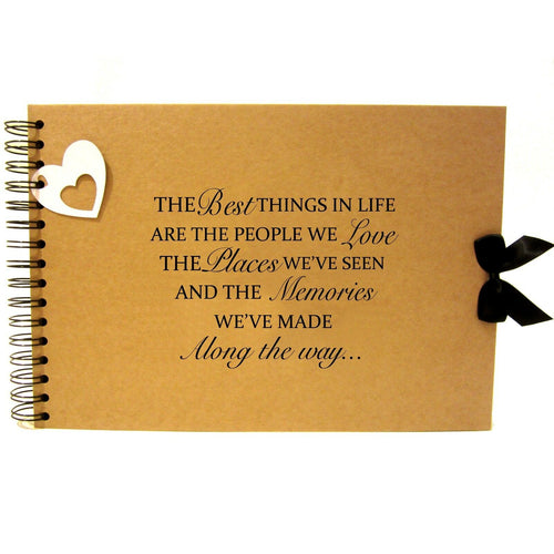 Scrapbook A5 A4 Life Friends & Love Quote, Landscape, Card Pages, Photo Album