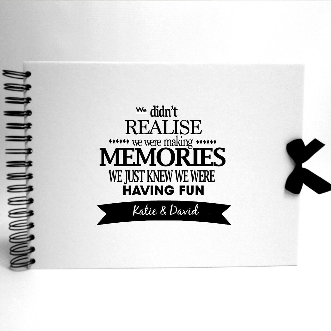Personalised White Scrapbook A5 A4 Making Memories, Photo Album, Keepsake