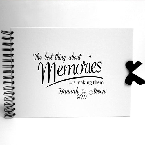 White Personalised Scrapbook A5 A4 Best Memories, Photo Album, Keepsake