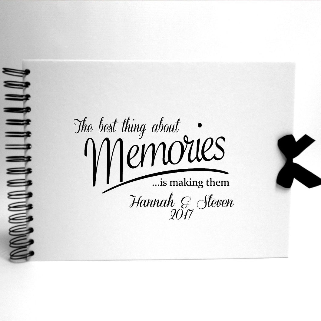 White Personalised Scrapbook A5 A4 Best Memories, Photo Album, Keepsake