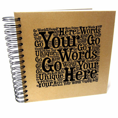 Personalised Word A3/A4/A5/Square Art Scrapbook, Photo Album, Guestbook, Gift